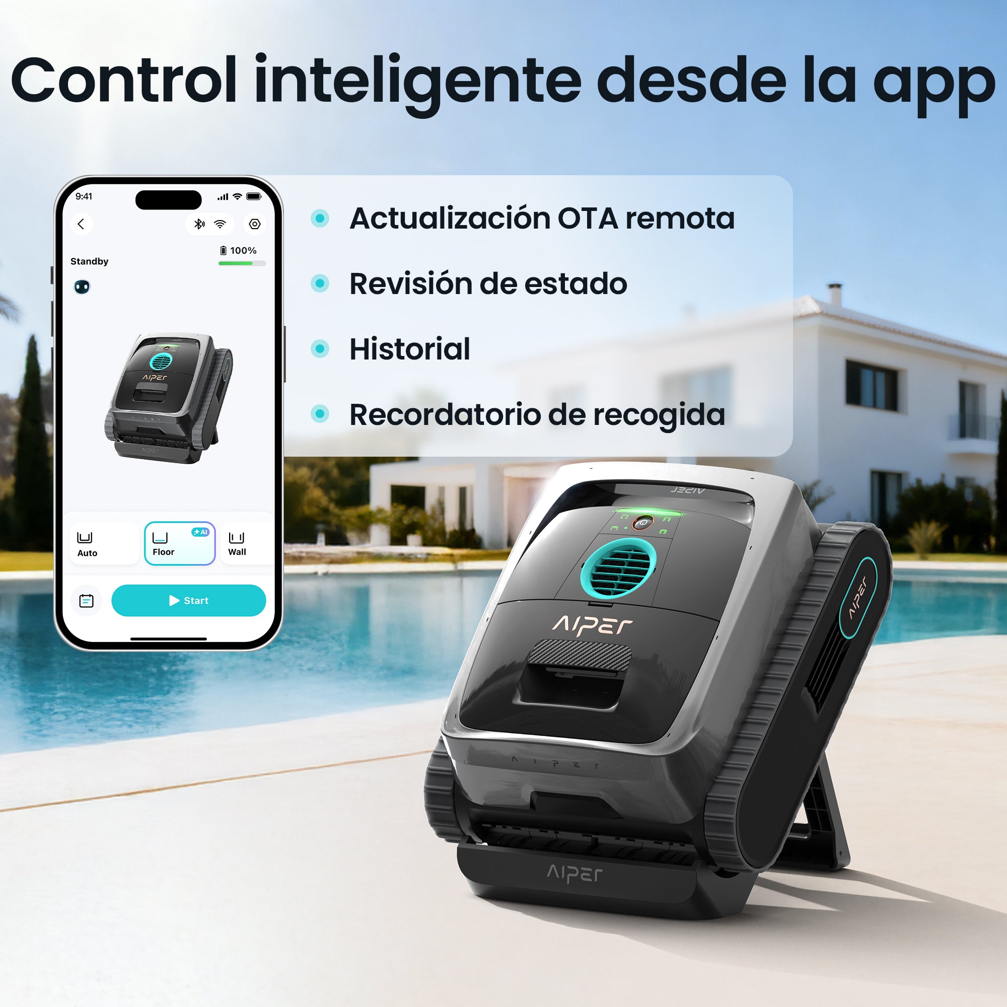 Aiper Scuba V3 Robô Aspirador de fundo de piscina a bateria sem fios