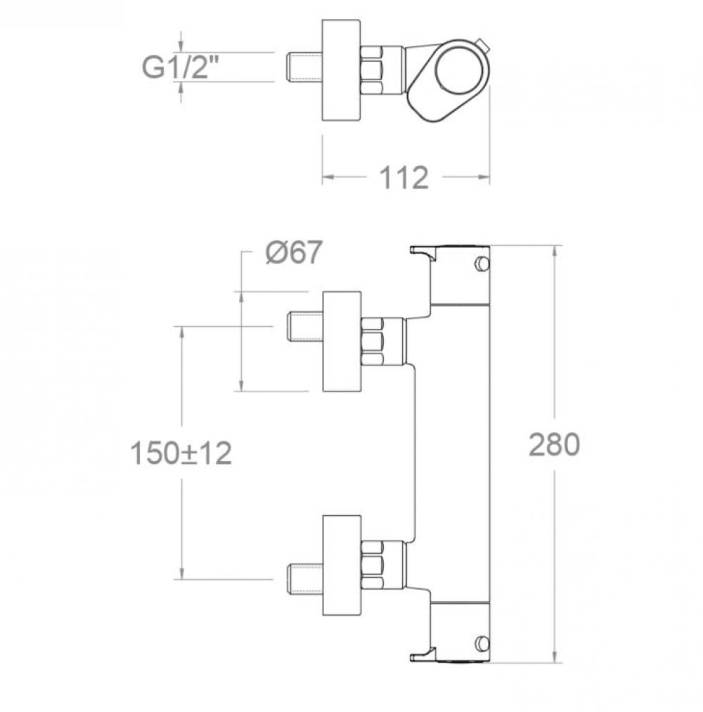 Ramon Soler - Alexia, duschthermostatisch, ohne Duschausrüstung, Chrom