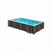 Piscina elevada de compósito Gre retangular KPCOR60LT com iluminação LED (606 × 326 × 124 cm)
