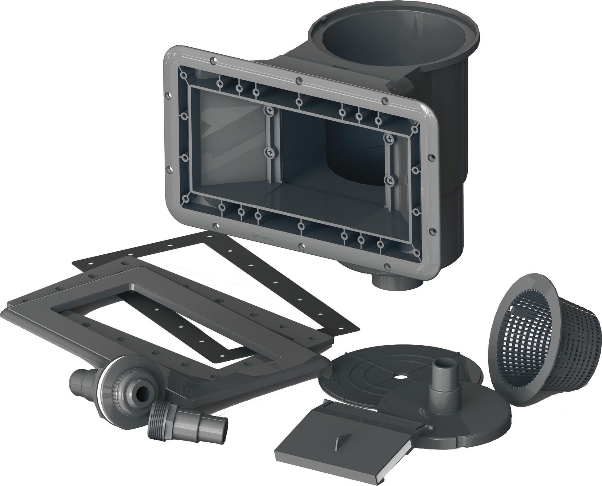 Piscina elevada de compósito Gre retangular KPCOR60LT com iluminação LED (606 × 326 × 124 cm)