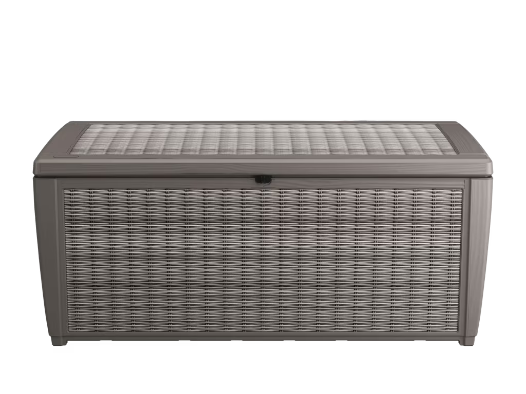 Keter - Arcón de exterior de ratán Sumatra marrón whisky