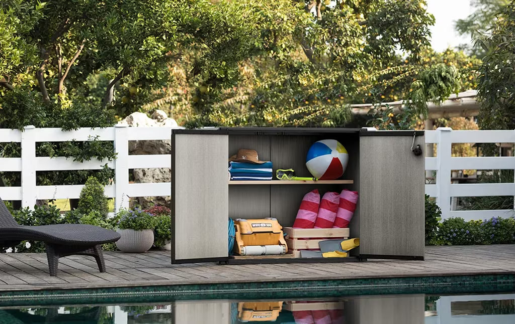 Keter - Cobertizo de exterior Patio Store gris