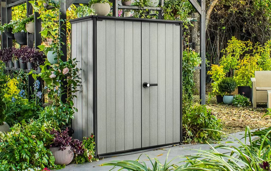 Keter - Cobertizo de exterior High Store+ gris