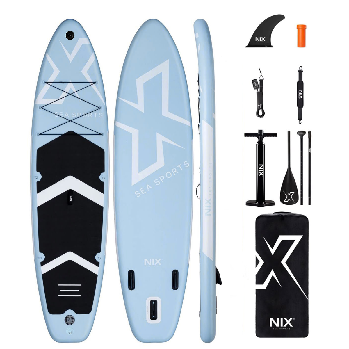 Tabla Paddle Surf Hinchable 11" 335x84x15 cm 159 kg azul con accesorios en BricoandPool