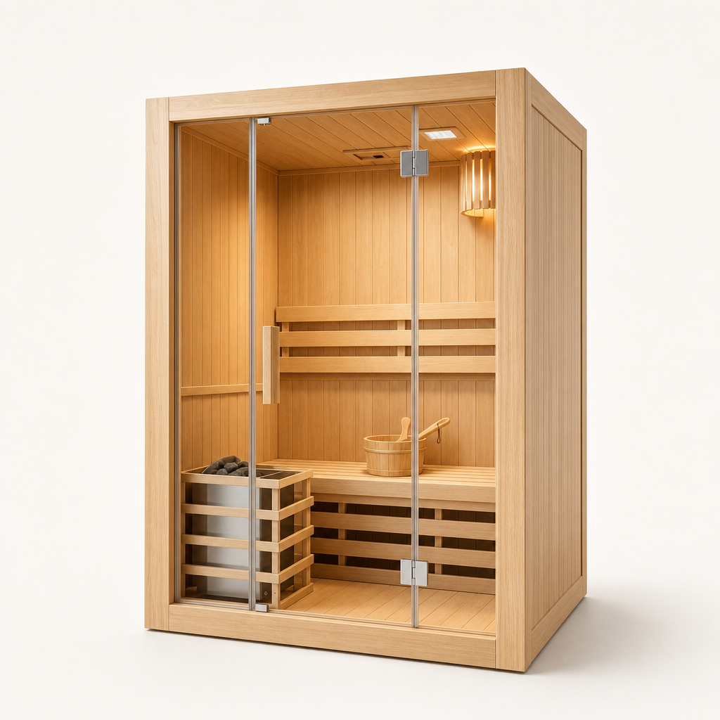 Sauna Finlandesa 2 Personas Madera Hemlock Canadiense