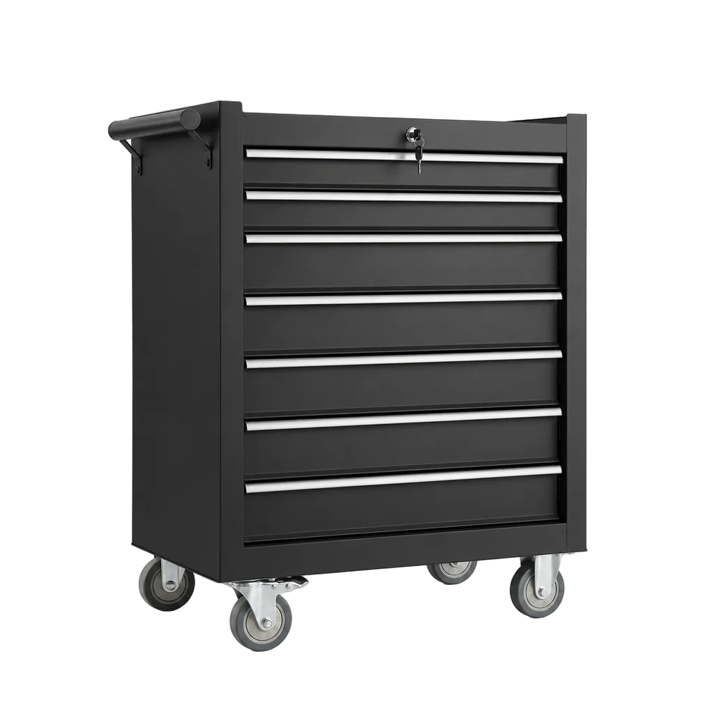 Carrello porta attrezzi metallico con 7 cassetti