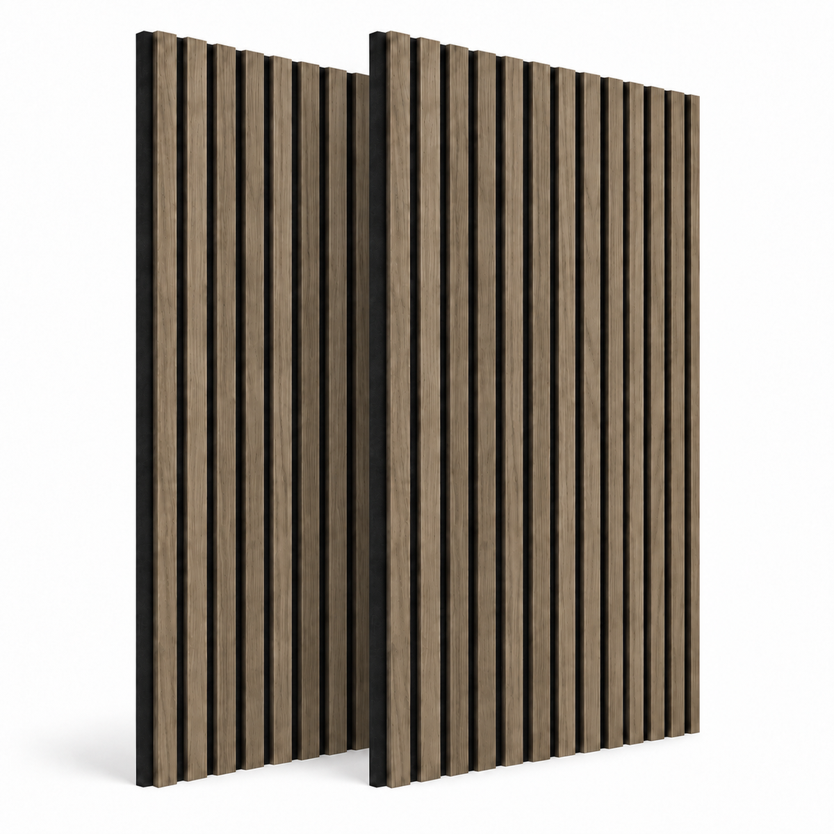 Panel Acústico MDF Con Listones Y Aislamiento 120x60 Cm Pack 2