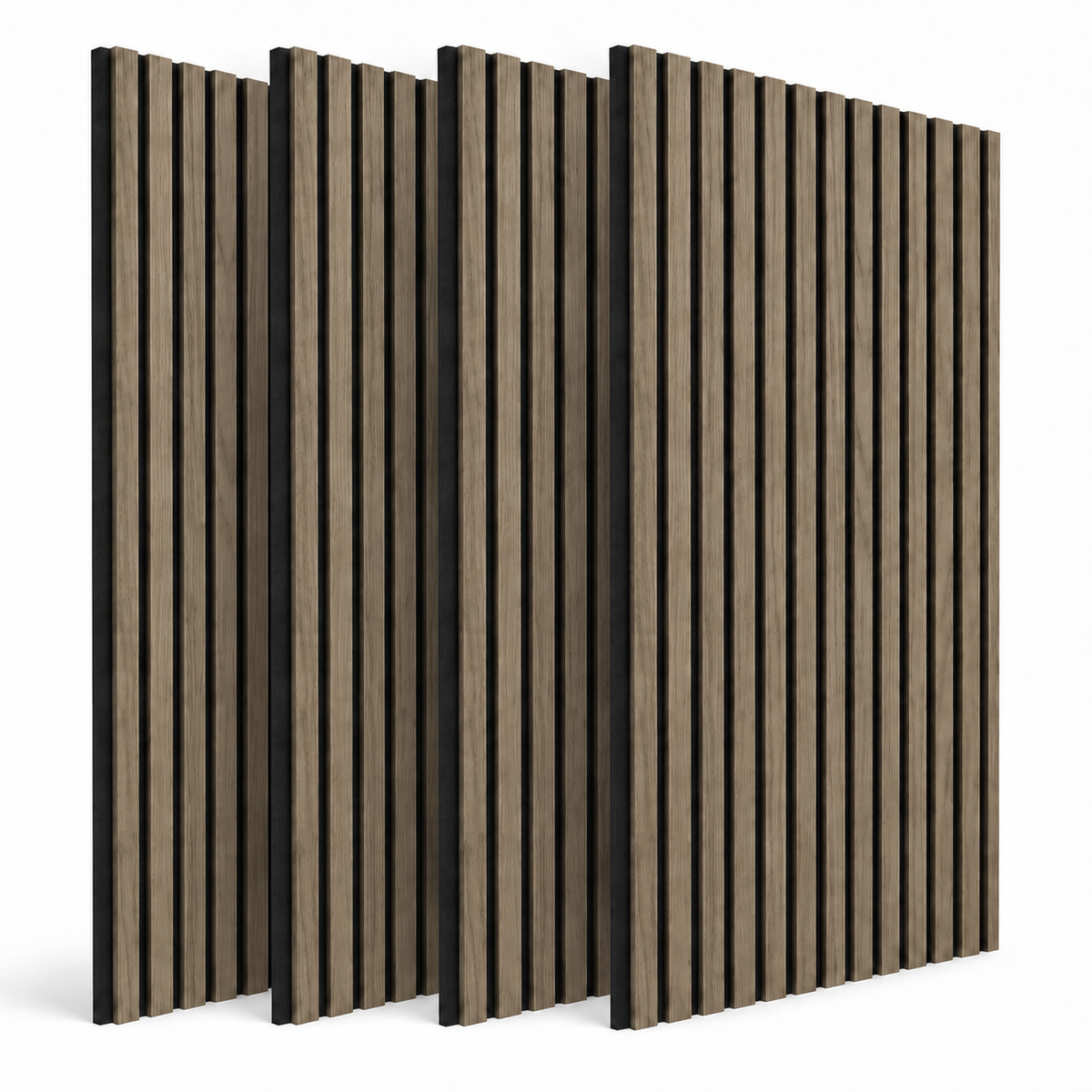 Panneau acoustique décoratif MDF effet bois avec feutre 120x60 cm pack de 4