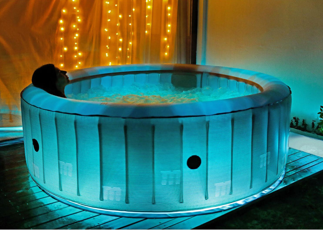 3. Diseño circular portátil con ambiente luminoso