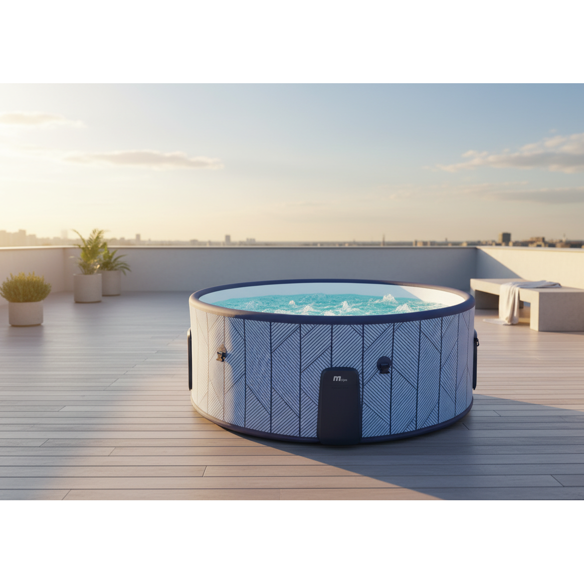 Mspa - Hartes quadratisches Spa Oslo Plus 4-6 Personen