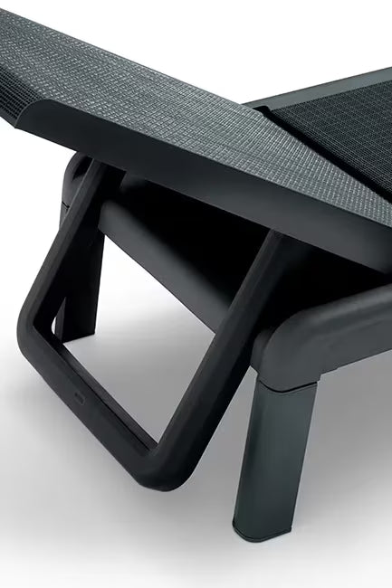 Keter - Tumbona de exterior Mallorca con cojín gris/gris