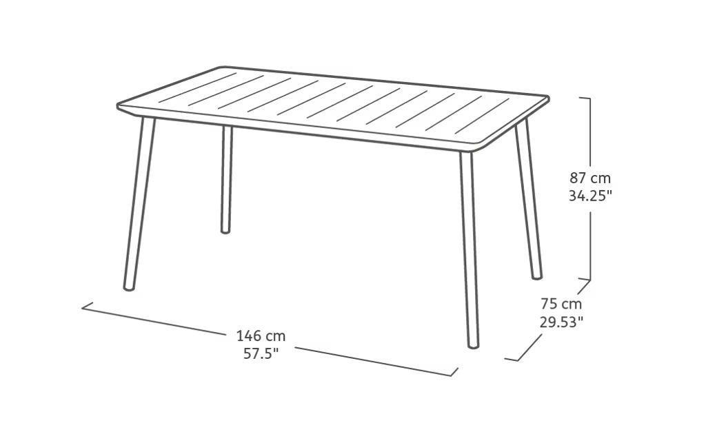 Keter - Ensemble d'extérieur Tarifa Lounge 4 places blanc