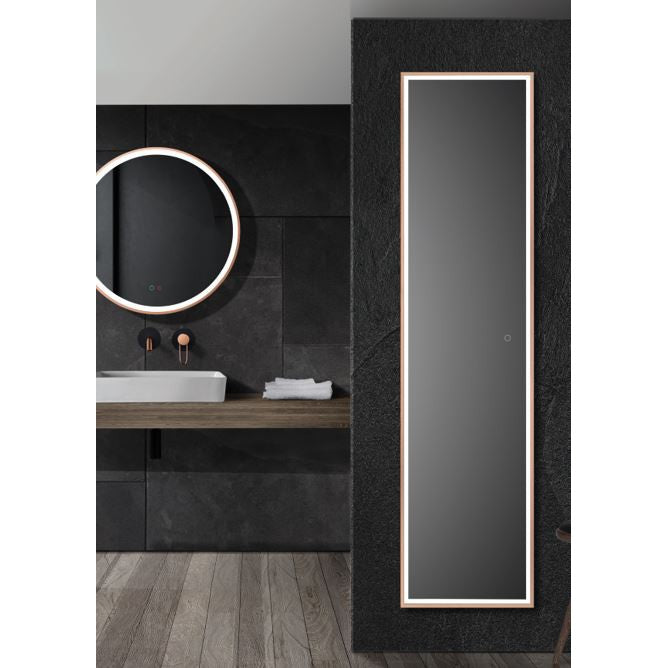 LEDIMEX - Cuadrado LED Mirror Frontlicht New York Rosa Gold