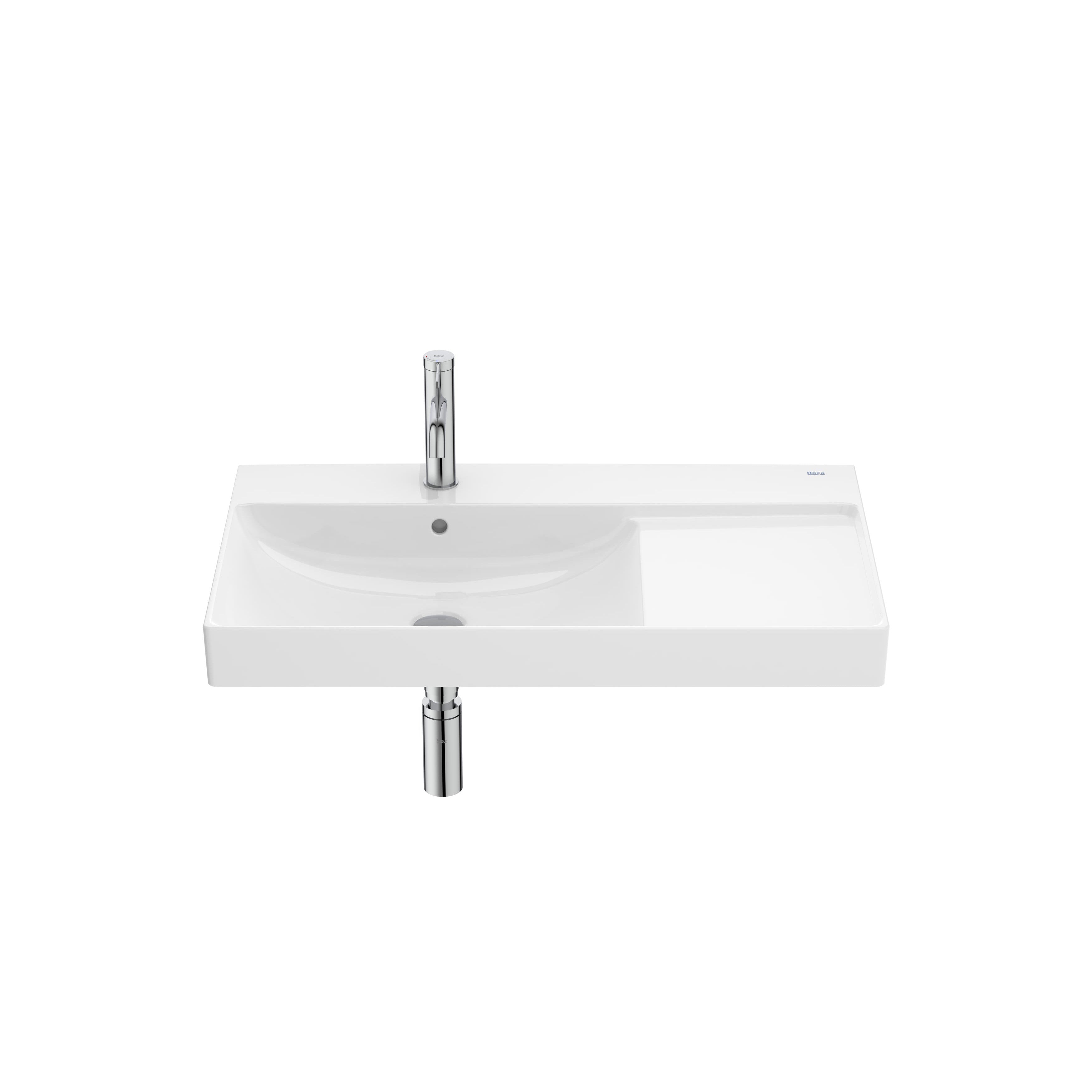 Roca - Asymmetric Sink Oona of Finecemic® White Mural Brillo