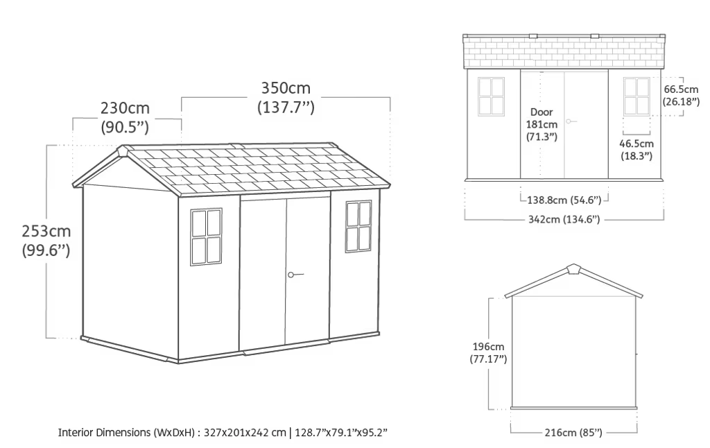 Keter - Cabane d'extérieur Oakland 1175SD gris