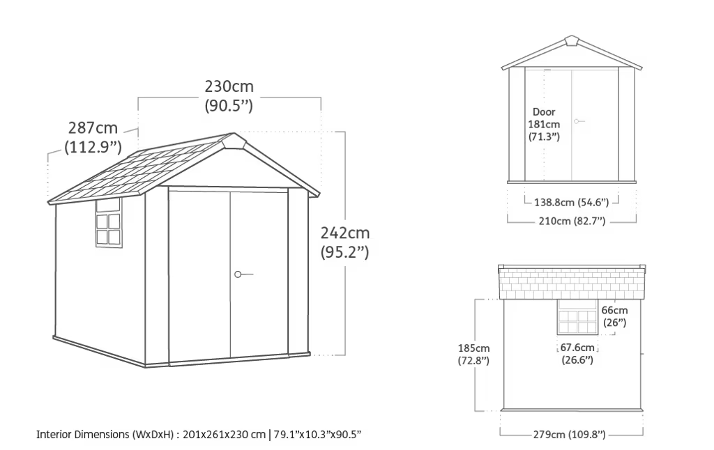 Keter - Cabane d'extérieur Oakland 759 gris
