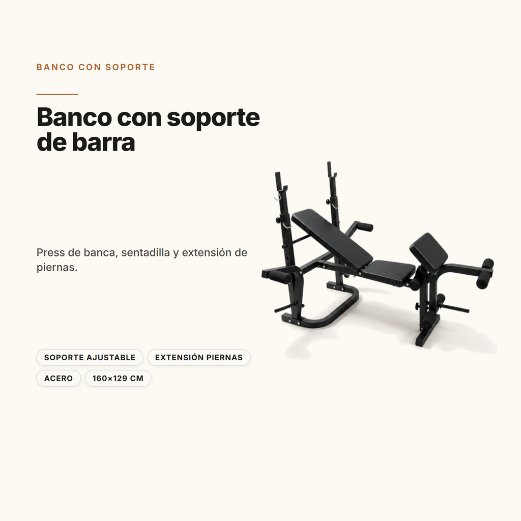Banc ajustable multifonction pliable pour entraînement complet à domicile