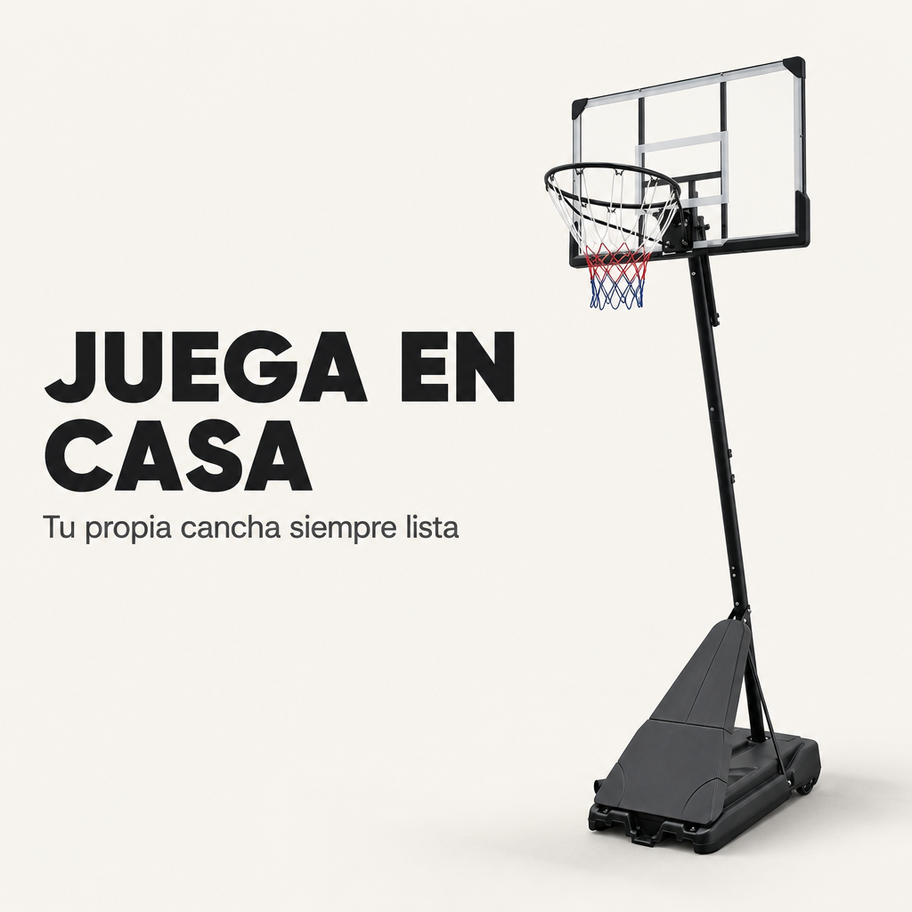 Cesto de Basquetebol Exterior Regulável 1,5-3,05 m com Rodas