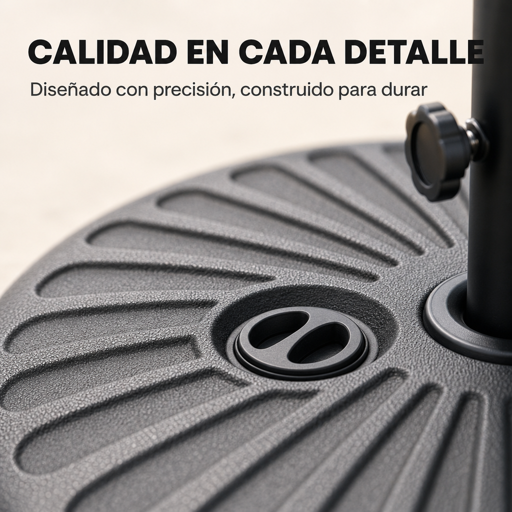 Base pour parasol remplissable 22 L avec support central