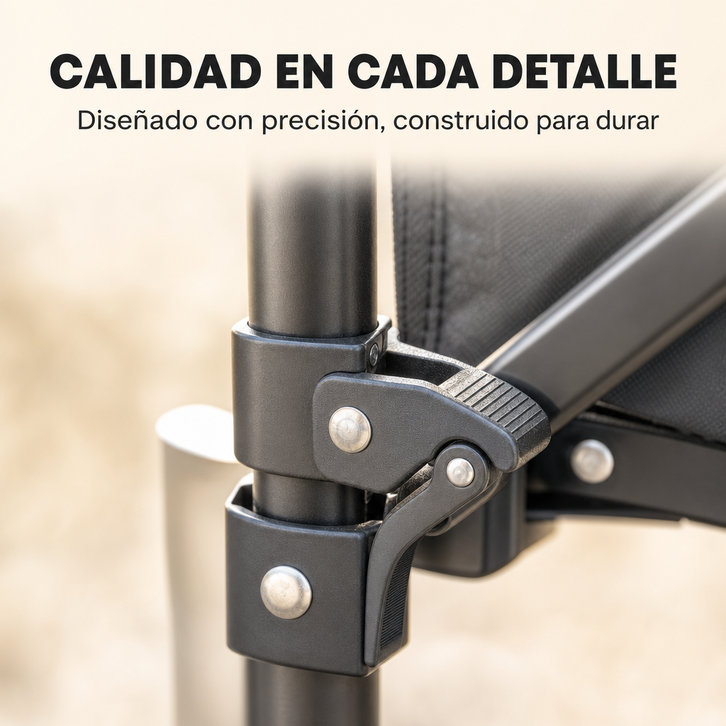 Carro Plegable XXL Estructura Reforzada Ruedas Todoterreno