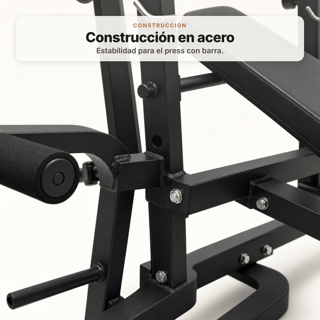 Banc ajustable multifonction pliable pour entraînement complet à domicile