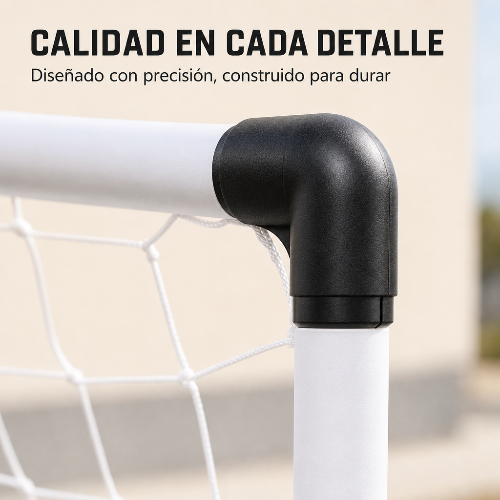 Portería De Fútbol Plegable Con Red Resistente Y Bolsa De Transporte