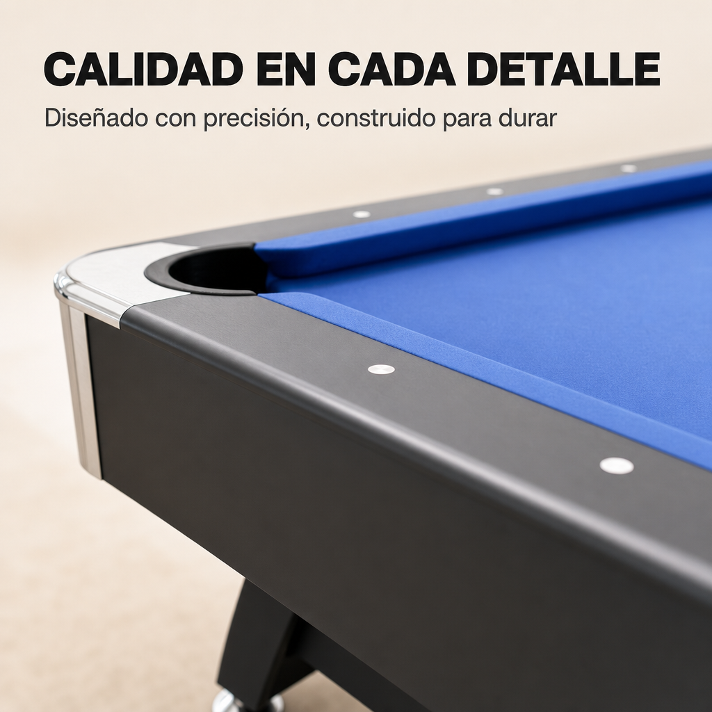 Tavolo da biliardo americano con ritorno automatico delle palle, struttura rinforzata e tappeto resistente per gioco a casa