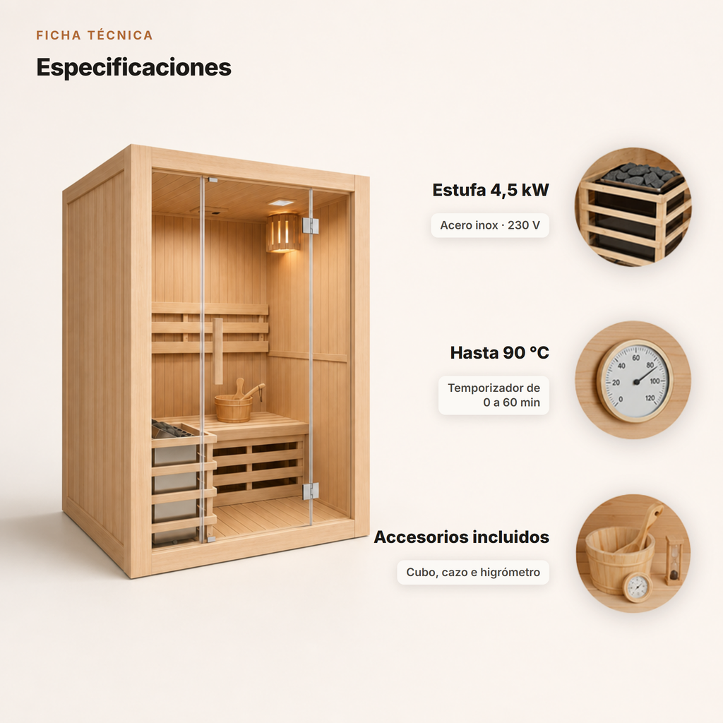 Sauna für 2 Personen