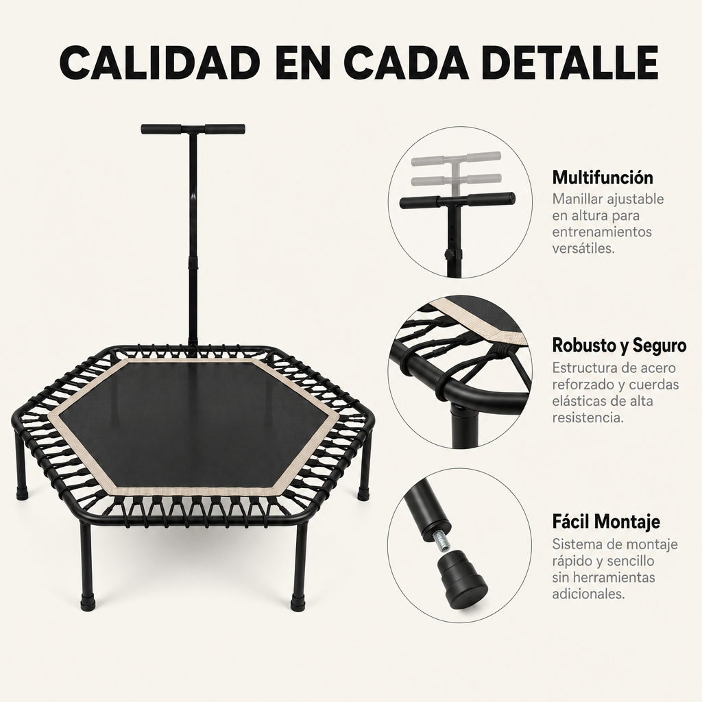 Trampoline de fitness 3 en 1 pliable