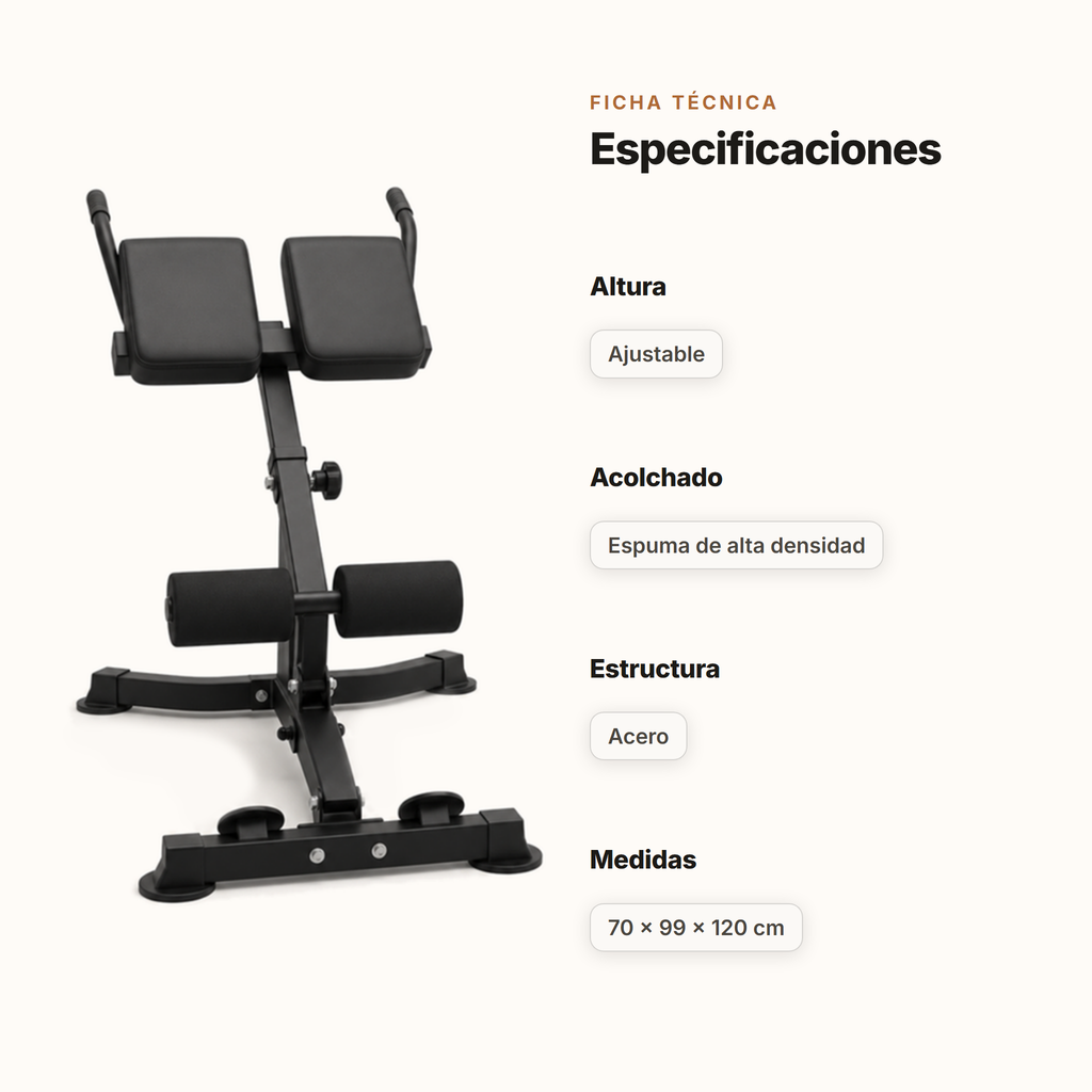 5-in-1 verstellbare Multifunktionsbank für Sit-ups, Hyperextension und Dips
