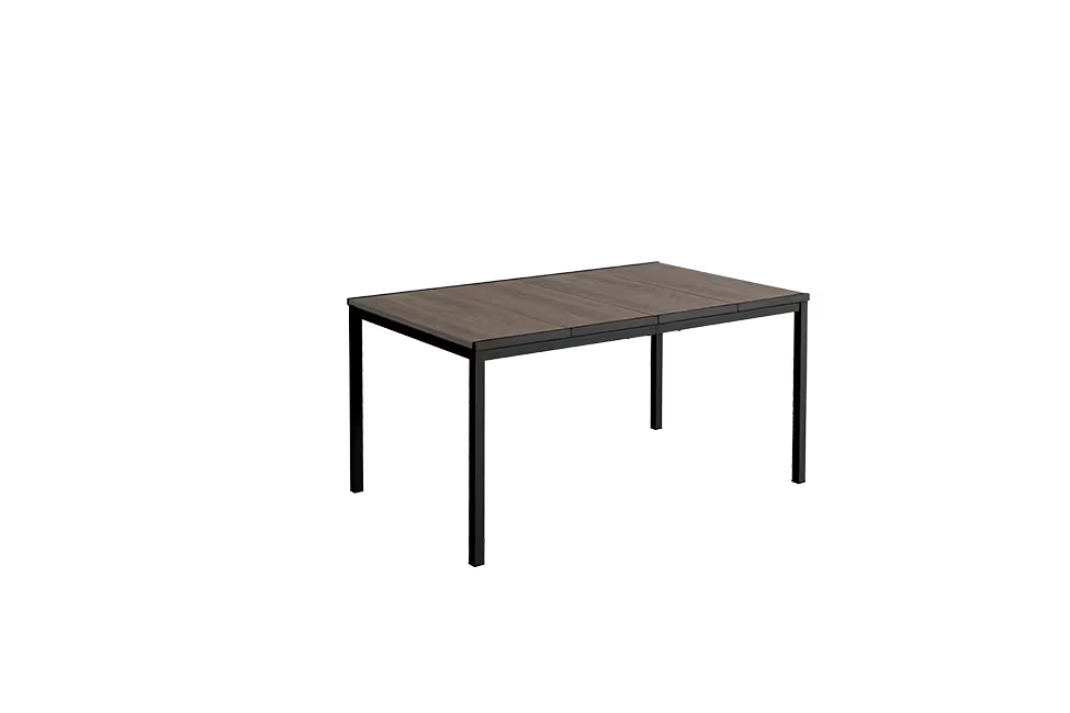 Keter - Mesa de comedor de exterior Porto 160 negro/madera oscuro