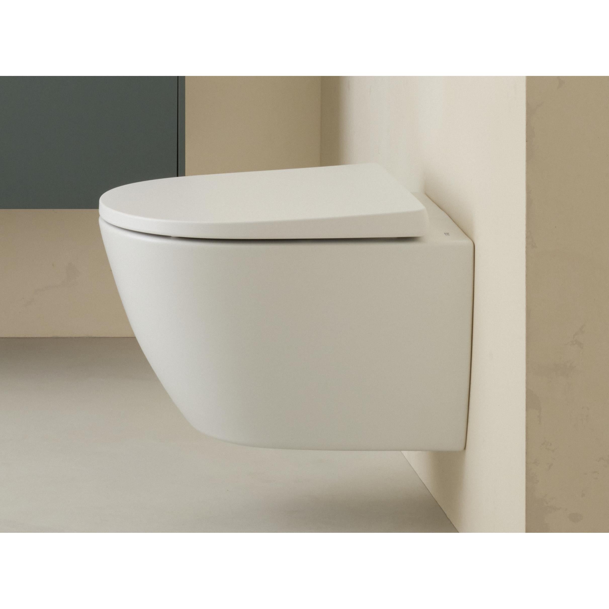 Roca - Inodoro completo suspendido compacto Ona Rimless® con fijaciones ocultas negro mate