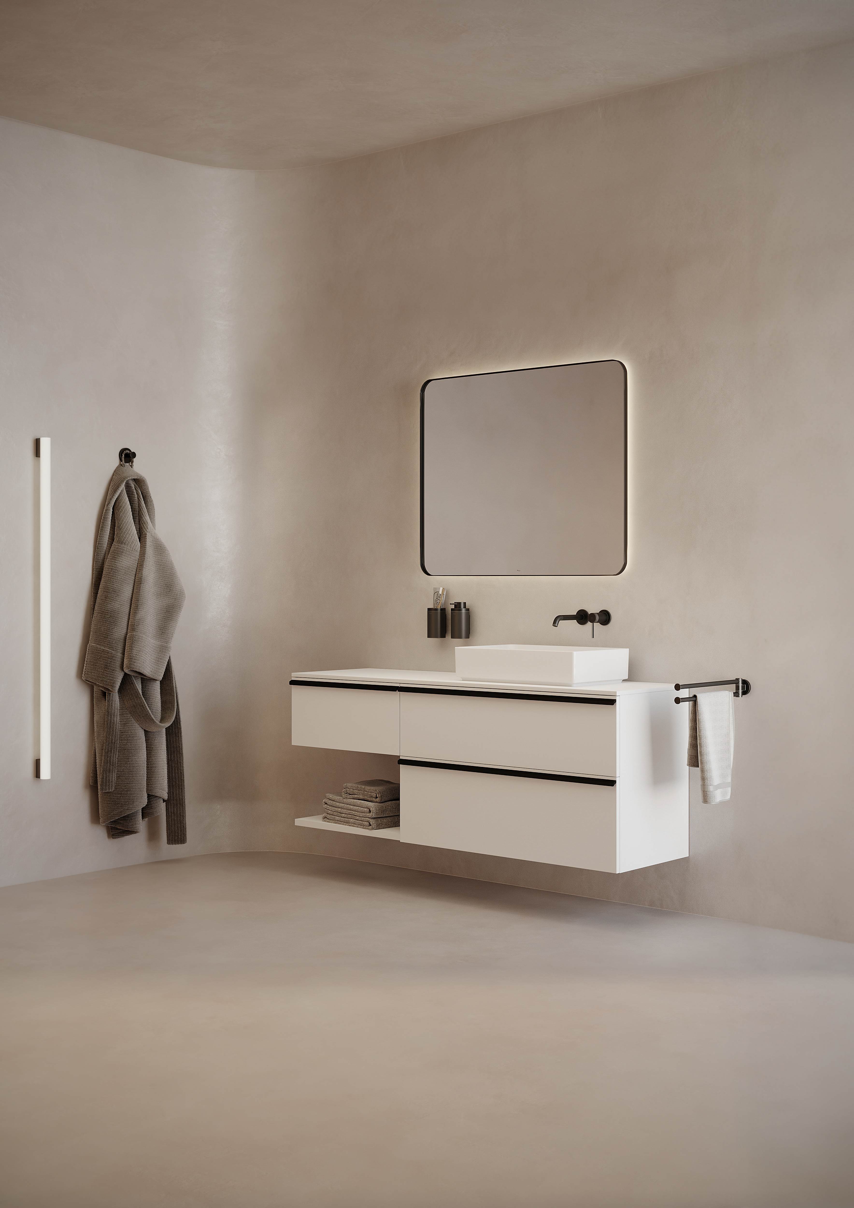 Roca - Frame Ambient Espejo rectangular con luz perimetral Luna