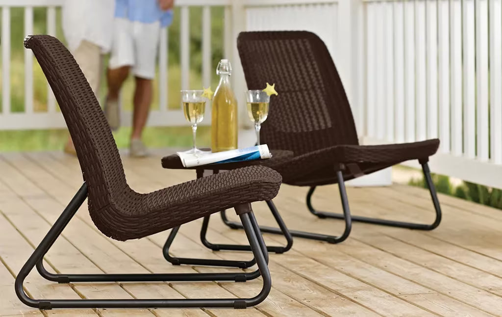 Keter - Conjunto de exterior 2 plazas Rio marrón