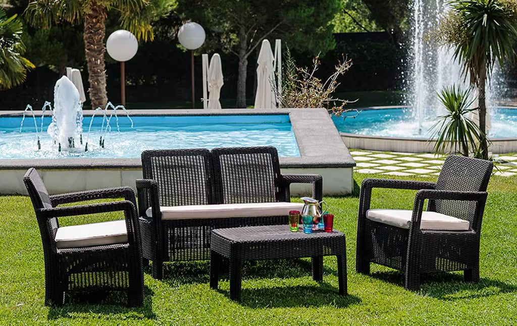 Keter - Ensemble d'extérieur 4 places Tarifa Lounge marron