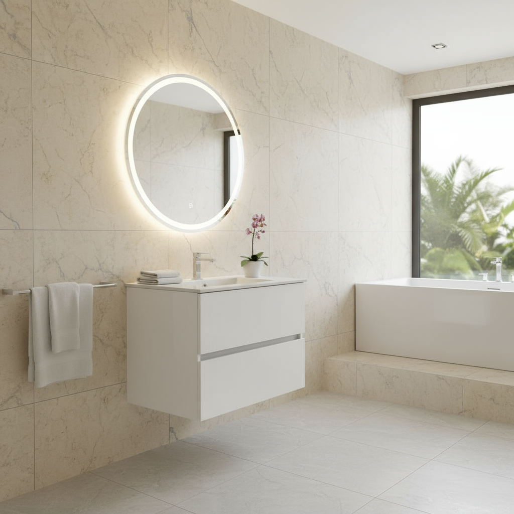 Aquore - Sevilla mueble de baño suspendido 2 cajones blanco brillo