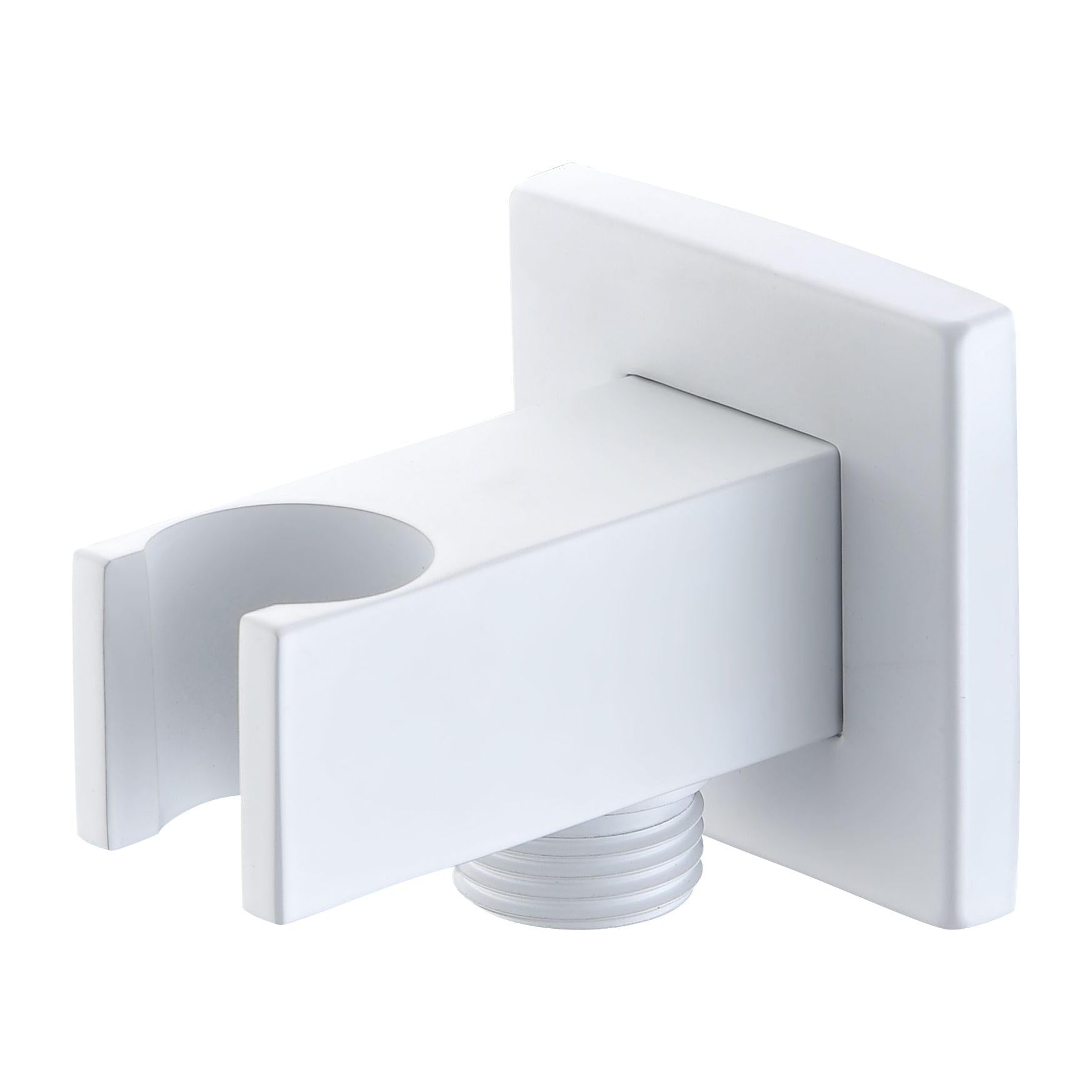 Imex - Square shower mango support with matte white water outlet