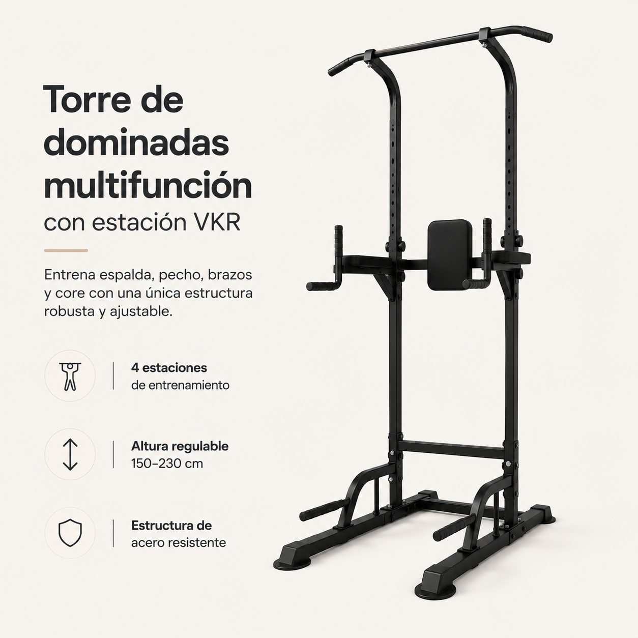 Torre de Dominadas Multifunción con Estación VKR 150-230 cm