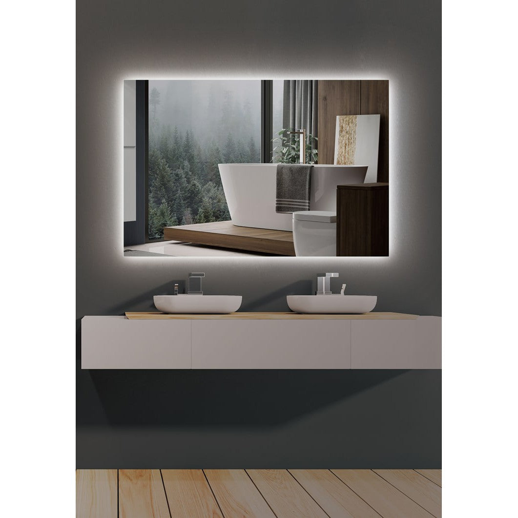 Ledimex - Mirror Led Cuadrado Retroiluminado Svezia Chrome