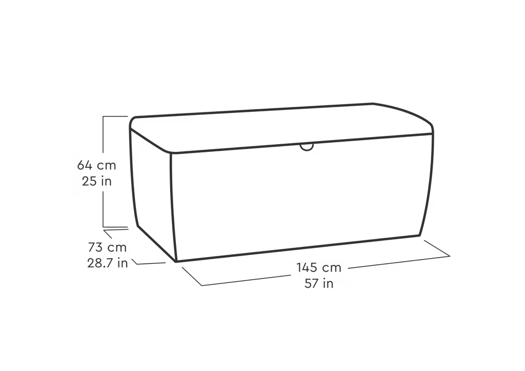 Keter - Arcón de exterior de ratán Sumatra marrón whisky