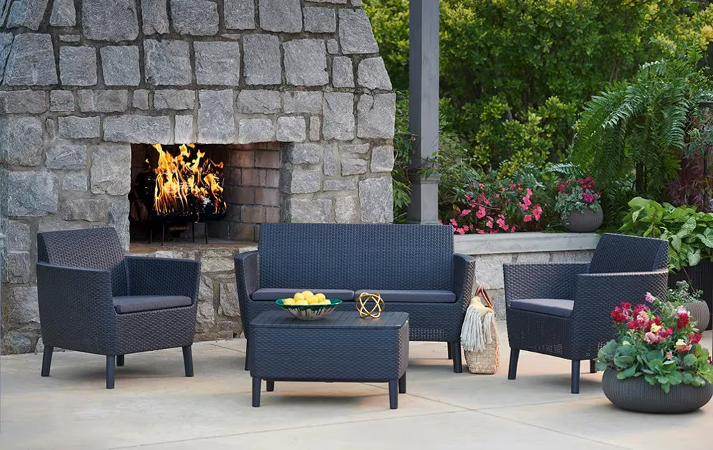 Keter - Ensemble d'extérieur Tarifa Lounge 4 places blanc