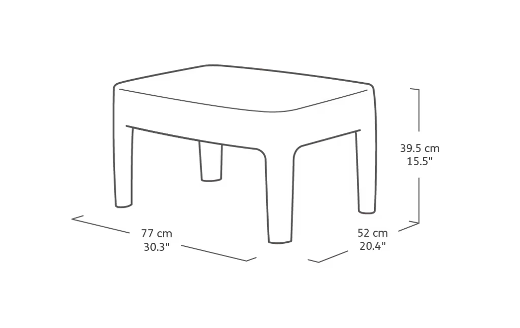 Keter - Ensemble d'extérieur 4 places Tarifa Lounge marron
