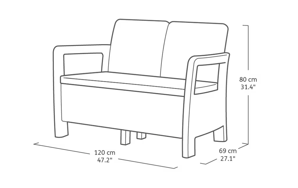 Keter - Ensemble d'extérieur Tarifa Lounge 4 places blanc