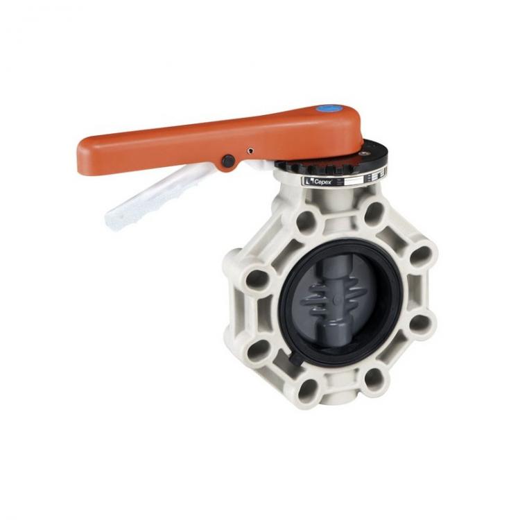 CEPEX - PVC Industrial Serial Broker Valve EPDM Axe en acier inoxydable