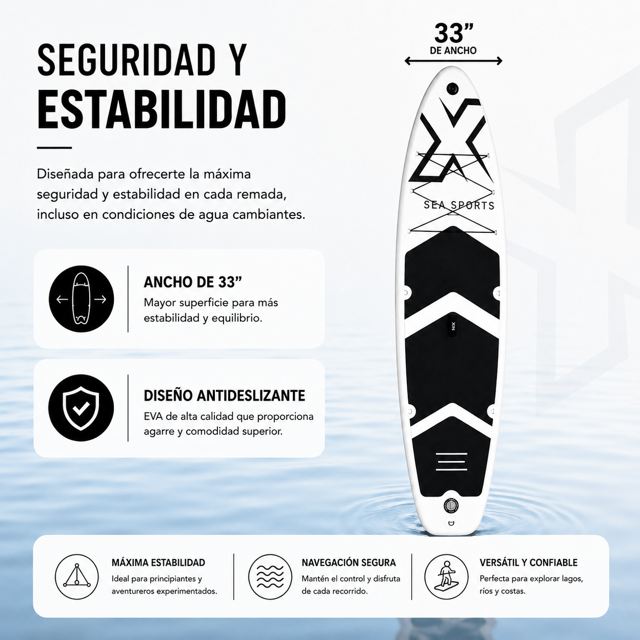 Aufblasbares Paddle Surf Board 11" 335x84x15 cm 159 kg weiß mit Zubehör