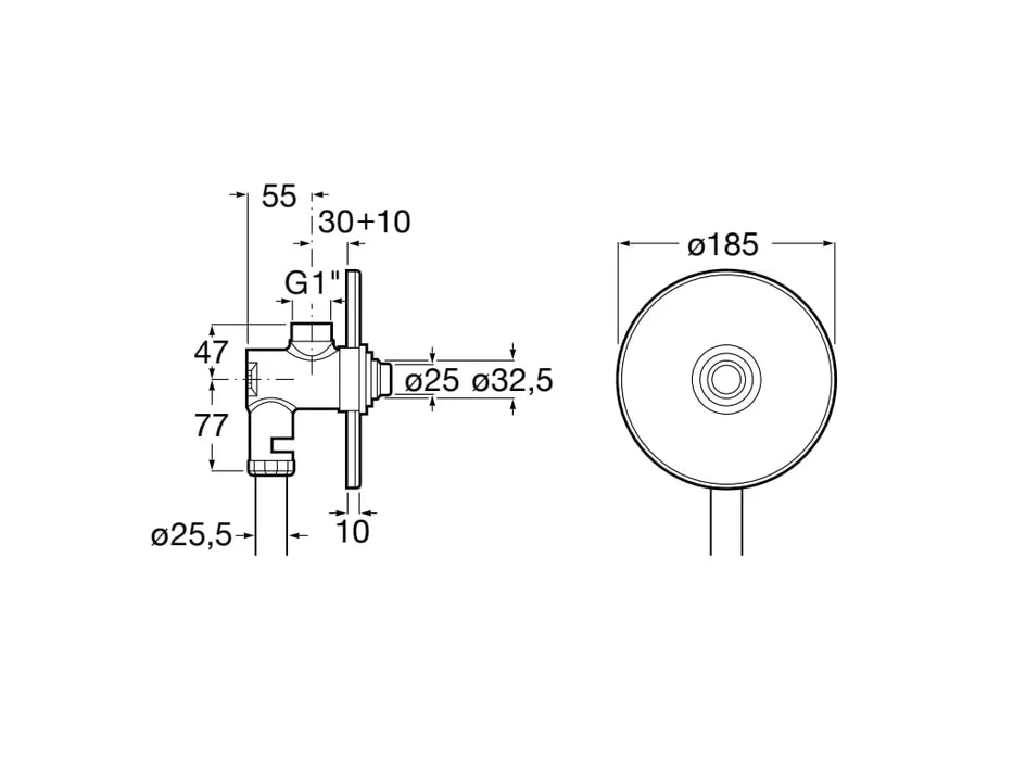 Roca - ona -e - fée électronique pour évier (eau pré-fermée). Connexion réseau A5A559EC00