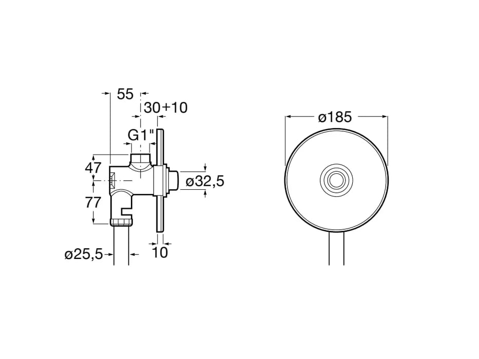 Roca - ona -e - fée électronique pour évier (eau pré-fermée). Connexion réseau A5A559EC00