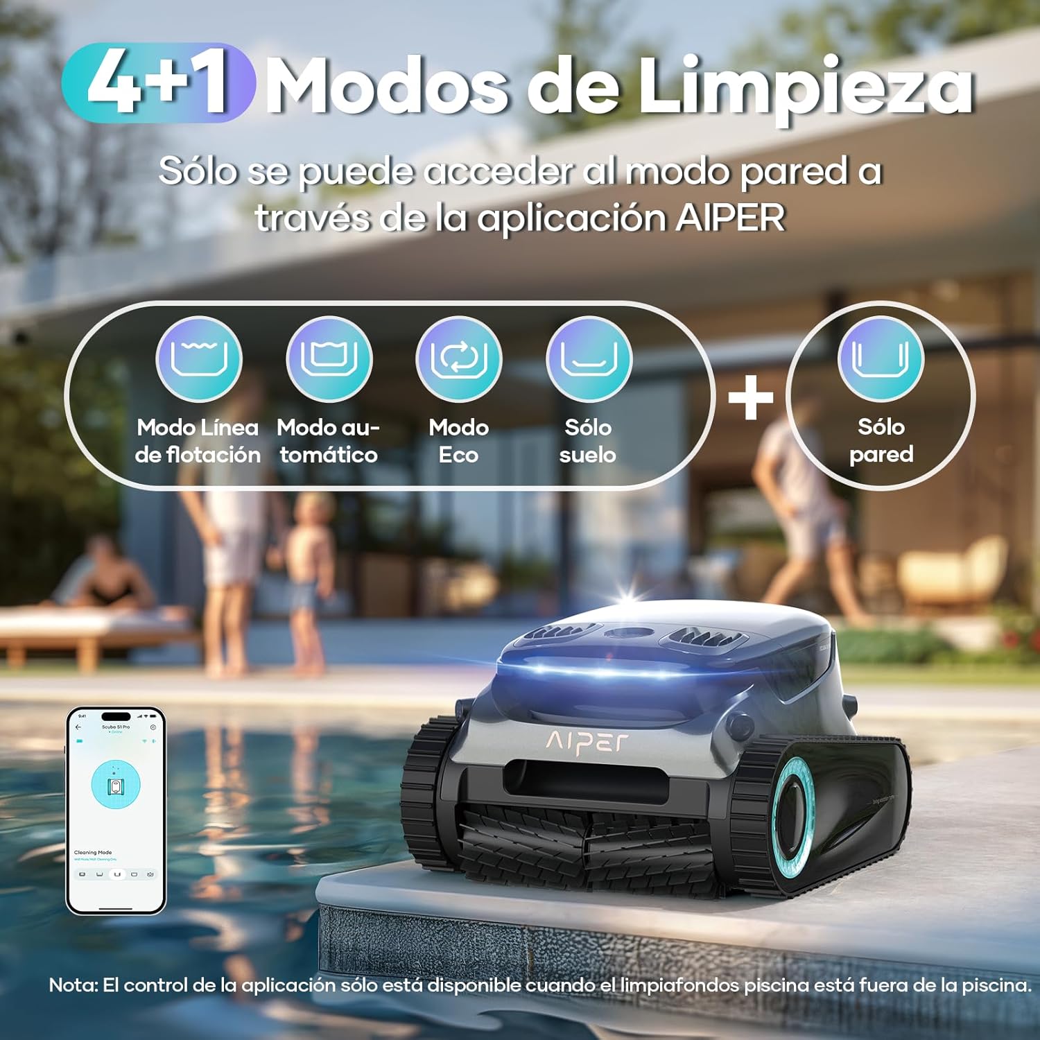Aiper Scuba S1 Pro 2025 Robot Limpiafondos de piscina de batería sin cable - BricoandPool