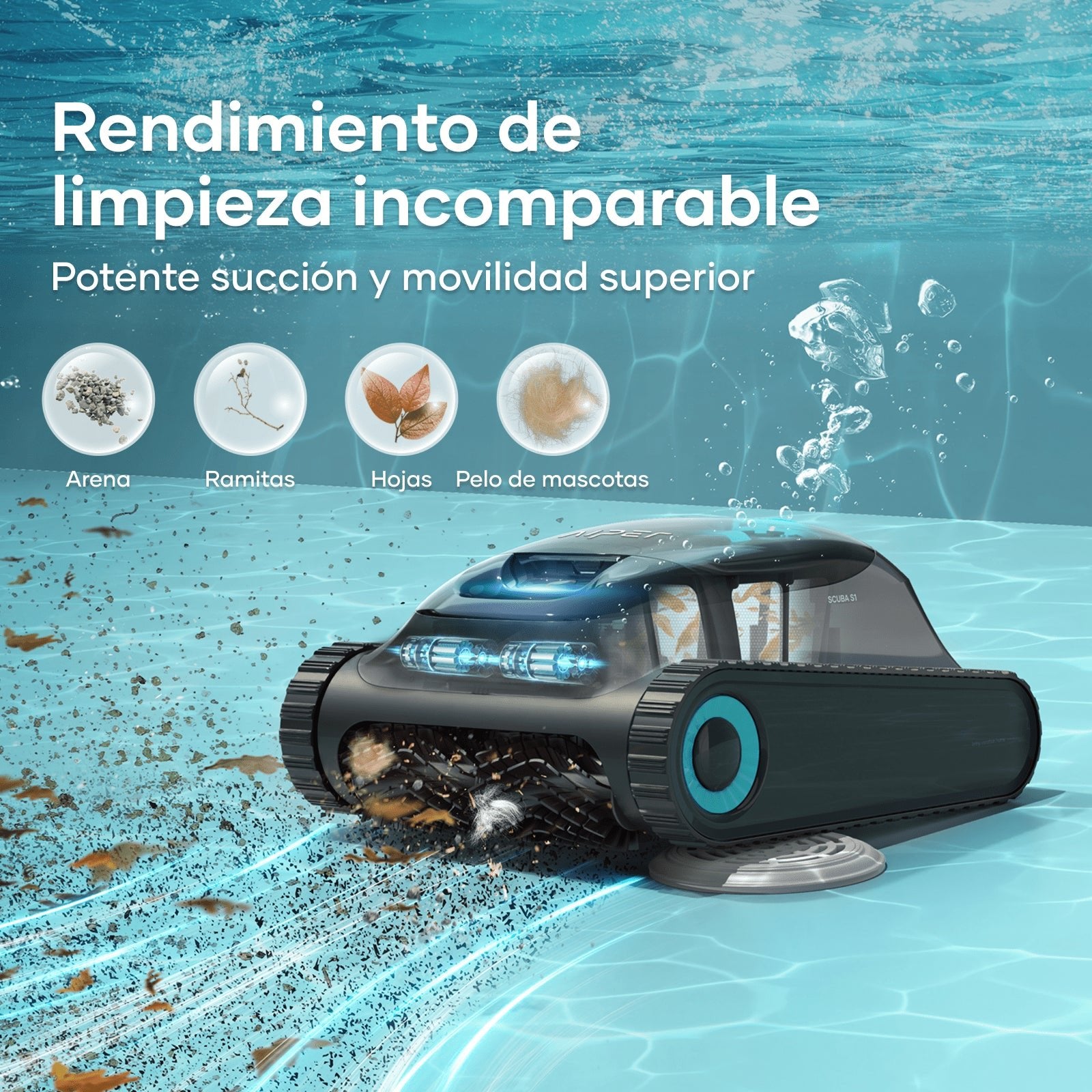 Aiper Scuba S1 Robot Limpiafondos de piscina de batería sin cable - BricoandPool