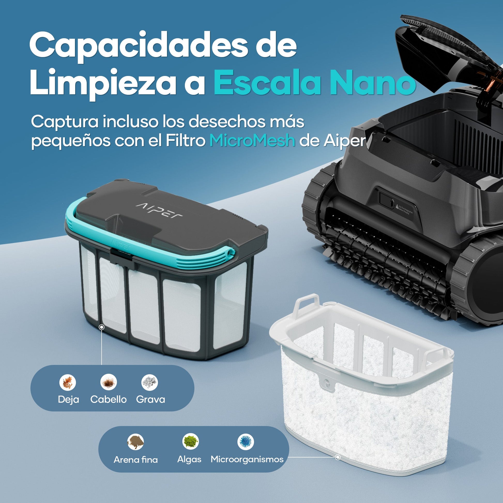 Aiper X1 Pro Robot Limpiafondos de piscina de batería sin cable - BricoandPool